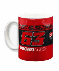 63 Mug Dual Ducati Bagnaia,Red,One Size,Unisex Adulto