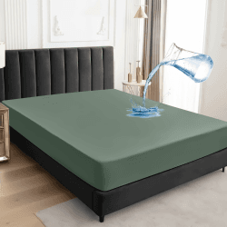 Wasserdichter Matratzenschoner 90x200cm Spannbettlaken, Atmungsaktive Matratzenbezug Wasserundurchlässiger Matratzen-Schutz Nässeschutz Spannbetttücher
