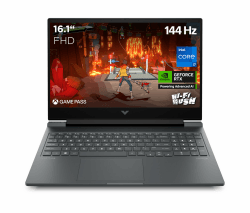 HP Victus Gaming Laptop, 16,1" FHD Display, 144 Hz - Intel Core i7-14700HX, 16 GB DDR5 RAM, 512 GB SSD, NVIDIA GeForce RTX 4060 (8GB), Windows 11, QWERTZ, Schwarz