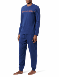 Emporio Armani Herren Megalogo Long Pajamas Pyjama-Set M Inchiostro
