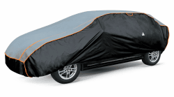WALSER Hagelschutz Abdeckplane Auto, Autogarage Abdeckung, Abdeckplane Auto Basic, Auto Hagelschutzplane, Abdeckung Auto 100% Polyester, Auto Vollgarage, Auto Abdeckung Größe 5 - anthrazit-schwarz
