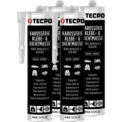 TECPO Karosseriekleber 4x370g Karosserie Kleber und Dichtmasse Klebstoff Dichtmittel silikonfrei dauerelastisch überlackierbar