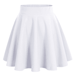 bridesmay Damen Mini Rock Sommer Kurz Skater Rock Schulmädchen Anime Rock M A-weiß