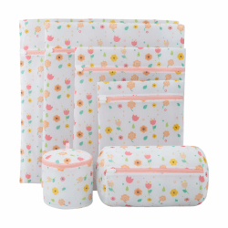 feyiubmen 6 Stück Wäschenetz für Waschmaschine Rosa. Die blumen.Wäsche mit BHS, waschmaschine für kinder, reißverschlüsse, wäsche mit unterwäsche, kleidern, socken und plüschtieren