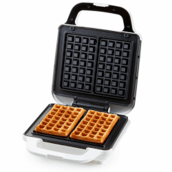 DOMO DO9222W Waffeleisen 'Tasty waffle' - rechteckige Waffeln 4x7 Edelstahl m. Temperaturkontrolle