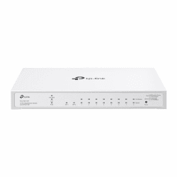 TP-Link Festa Festa FS310GP 10-Port Gigabit Switch, 8× Gigabit 802.3af/at PoE+ Ports, 2× Gigabit-SFP-Steckplätze, 61W Gesamt-PoE-Budget, bis zu 30 W PoE-Leistung pro Port, Kostenlose Cloud-Verwaltung
