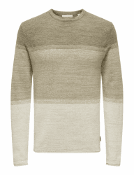 Only & Sons Men's Knitted Jumper XXL Silver Lining/Detail:grading