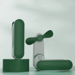 Mini Ventilatoren USB,Handventilator Batteriebetrieben Tragbarer Ventilatoren Leise,Wiederaufladbar Lüfter klein Schreibtischventilator Faltbare Taschenventilator（grün）