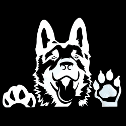 Autoaufkleber 15Cm Weißer Deutscher Schäferhund Auto Aufkleber White German Shepherd Aufkleber Haustier Hund Wasserfester Aufkleber Weiß German Shepherd Aufkleber Stoßstange Heckscheibe Dekor
