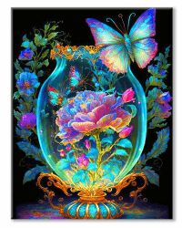 77iiAii Diamond Painting Groß 40 X 50 cm, Diamond Painting Erwachsene, 5d Diamant Painting Bilder Schmetterling für Geschenk Wohnzimmer und Schlafzimmer Wanddeko