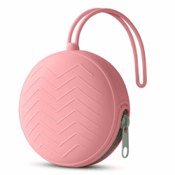 Aolso Silikon Baby Schnullerbox, Aufbewahrung Schnullerhalter Case, BPA-Frei Schnullertasche, Tragbare Schnulleraufbewahrung Box, Wasserdicht Schnullerbox, Mädchen & Junge (Rosa)