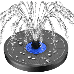 SZMP 2024 NEU Solar Springbrunnen für aussen 100% Glas, 3.5W Solar Teichpumpe mit 8 DIY Effekte Solar Wasserpumpe Solar schwimmender Fontäne Pumpe für Garten, Vogel-Bad, Teich, Fisch-Behälter
