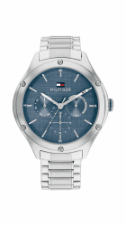 Tommy Hilfiger Multi Zifferblatt Quarz Uhr für Damen mit Edelstahlarmband Blu (Ice Blue)