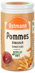 Ostmann Gewürze – Pommes Gewürzsalz klassisch, Pommesgewürz mit Salz für leckere Fritten, auch ideal für Kartoffelgerichte wie Gratin oder Bratkartoffeln, vegan, 4 x 70 g (Verpackungsdesign kann abweichen)