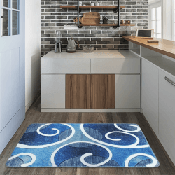 Terafeels Teppich Klein rutschfeste Wasserdicht Türmatte Fussmatte für Außen Sauberlaufmatte Eingangstürmatte mit Wasserabsorbierenden Haustür & Flur Wohnzimmer Schlafzimmer Größe:60x100 cm, 11060 1911 60 x 100 cm