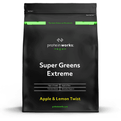 Protein Works Super Greens Extreme ,150+ Gesundheitliche Vorteile , 41 Aktive Inhaltsstoffe , Vegan & Glutenfrei , 20 Portionen , Apfel & Zitrone , 250g