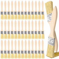 LDHHYH 40Stück Flachpinsel 23mm,Pinselset Lasurpinsel mit Holzstiel, Flachpinsel Pinselset Set zum Holz, Lasurpinsel Malerpinsel Flachpinsel Für Fechten, Dekorieren, Malen