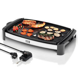 LEBENLANG Elektrogrill 2200 Watt - Elektrogrill 4-8 Personen | Tragbarer XXL Grill für den Innenbereich | Tepaniaky Tischgrill für Balkon