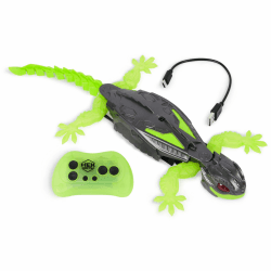 Hex Bots - Wall Crawler Gecko, ferngesteuerter Gecko, der an Wänden und Decken entlang krabbelt, mit leuchtenden LED-Augen, mit Fernbedienung, realistische Bewegungen, für Kinder ab 4 Jahren