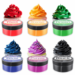 Lebensmittelfarbe Pulver - 6 Neon Lebensmittelfarben Set zum Backen von Desserts, Lebendige Lebensmittelfarbe Pastell für Fondant, Dekorieren, Kochen, Zuckerguss, Vegan, DIY-5g