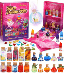 Ixydor Kreative Geschenk für Mädchen,zaubertrank set kinder 20 Flaschen, DIY Zaubertrank Bastelset，Weihnachten Geburtstag Geschenke für Mädchen Kreative Handwerk Spielzeug Alter 6 7 8 9 10+