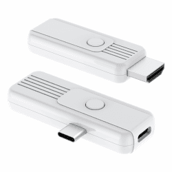 Wireless HDMI Transmitter and Receiver, Aufgerüstetem Type-C 3.1 Hdmi Wireless Plug & Play 2.4G/5G zum Streamen von Video und Audio zu HDTV, Projektor oder Monitor von Smartphone, Tablet oder Laptop