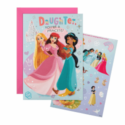 Hallmark Geburtstagskarte für Tochter – Disney-Prinzessinnen Design mit Aktivität