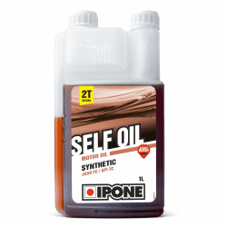 IPONE – Motoröl ZT Self Oil – 1 Liter Dosierkanister – Teilsynthetischer Schmierstoff – Für Zweitaktmotoren - Erdbeere