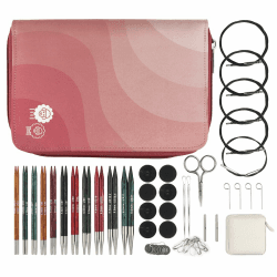 KnitPro Dreamz austauschbares Nadelset – Paar 11 x 13 cm große Rundstricknadeln mit Zubehör. Dreamz-Set, farbcodiert für Anfänger, Profis und Geschenkbox