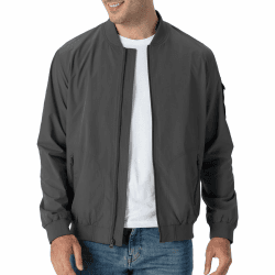 Rdruko Bomberjacke Herren Blouson jacke Übergangsjacke Leichte Fliegerjacke Herbst Male Freizeit Outdoor Jacken M Dunkelgrau