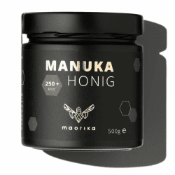maorika - Manuka Honig 250 MGO + 500g im Glas (lichtundurchlässig, kein Plastik) - laborgeprüft, zertifiziet