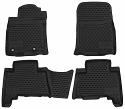 Walser XTR Gummi Fussmatten Auto kompatibel mit Toyota Land Cruiser Prado (J15) 2009-Heute, 100% passgenaue Auto Fußmatten, robuste Universal Fußmatte Auto, Gummimatten Auto, Auto Fussmatten Gummi