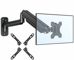 ELIVED Monitor Wandhalterung für Max. 35" Bildschirme bis zu 12kg, VESA 75/100/200mm, Gasdruckfeder PC Monitor Hatlerung Wand, Höhenverstellbar Monitorhalterung, Ultrawide Premium-Monitorarm EV6023