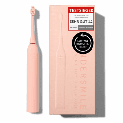 Wondersmile Schallzahnbürste PRO - Testsieger 2024 - Elektrische Zahnbürste mit 4 Putzprogrammen - Ultraschallzahnbürste mit smarten Bürstenkopf (1er Set, Atomic Rose)