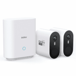 AOSU 5MP Überwachungskamera Aussen, Überwachungskamera Aussen Akku, 32G Lokale Speicher, Kein ABO, Kamera Überwachung Aussen 240 Tage Akku, Bewegungserkennung, 2-Wege-Audio,IP67,Funktioniert mit Alexa