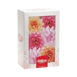 Dekora - 18 Essbare Blumen für Torte aus Esspapier - Essbare Oblaten für Torten aus Esspapier - Tortendeko Essbar - Sortierte Farben - 5,5 cm