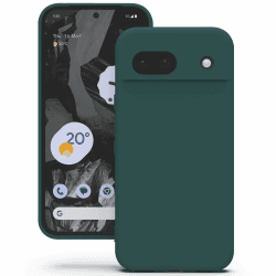 YATWIN Silikon Hülle kompatibel mit Google Pixel 8A, Handyhülle für Google Pixel 8A, Soft-Touch, Stoßfest, Staubdicht, Kratzfeste Ganzkörper Schutzhülle, Dunkelgrün