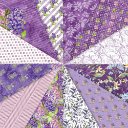 Scrapbook Papier 12 Muster 24 Blatt Scrapbooking Papier, 30,5x30,5 cm Einseitiges Decoupage Papier Block, Lila Blumenmuster Dekorpapier Scrapbook Bastelpapier für Journal Scrapbooking