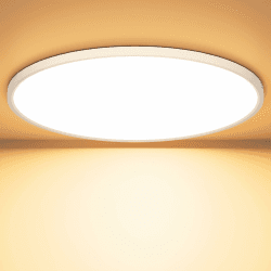 OUILA LED Deckenleuchte Flach Rund - Ø40CM Deckenlampe LED 36W 3000K 3600LM IP44 Wasserdichte Badezimmer lampe, Küchenlampe Deckenleuchte Warmweiß für Küche Bad Schlafzimmer Flur Keller