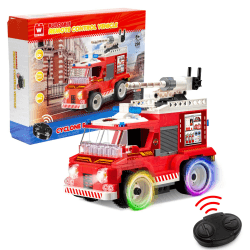 Auldey W Wise Block 389045 Sportwagen Electric, Rennauto für Junge und Mädchen, Modellauto Bausteine mit 286 PCS, Spielzeug Autos mit Rückziehmotor und Fernbedienung ab 3 Jahr Home, Blau Weiß Rot