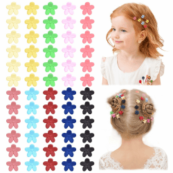 Choicbaby 60 Stück Mini blumen Haarklammer Clips, 10 Mini Haarklammern Haarspangen Haarperlen Clip für Kleinkinder Baby Mädchen Kinder und Frauen