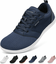 LENUVER Barfußschuhe Damen Sommer Barfussschuhe Herren Traillaufschuhe Atmungsaktiv Straßenlaufschuhe Leichte Fitnessschuhe Schnell Trocknend Sneaker 42 EU 887 Blau