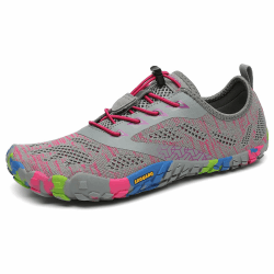 SAGUARO Barfußschuhe Herren Barfussschuhe Damen Barfuss Schuhe Zehenschuhe Outdoor Fitnessschuhe rutschfest Traillaufschuhe Barefoot Shoes mit Zero-Drop Solhe,Gr.35-48 EU 37 EU Persisches Rosa