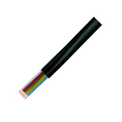 LogiLink CM06 Telefonkabel, 6-adrig, Flach, 100 m Länge, Schwarz