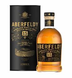 Aberfeldy 15 Jahre alter Cadillac Highland Scotch Single Malt Whisky in edler Geschenkbox, im Eichenfass gereift, 43% Vol., 70 cl/700 ml