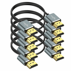 Twozoh Ultradünnes 4K HDMI Kabel 0,5M 5 Stück, Schlankes Flexible Skinny HDMI 2.0 Kabel Unterstützung 4K/60HZ 18gbps Laptop, Monitor, PS5, PS4, Xbox One, Fire TV