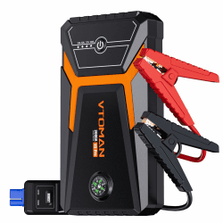 VTOMAN V3 Pro 2000A Starthilfe Powerbank Für Pkw, 12V Autobatterie Starter Powerbank Mit Starthilfekabel, Booster Auto Starthilfe(Motor 6L Benzin und 4L Diesel) Mit LED Taschenlampe