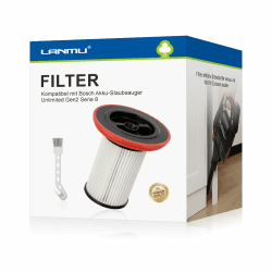 LANMU Filter mit Reinigungsbürste Filter Set kompatibel mit Bosch Unlimited Gen2 Serie 8 Staubsauger,12036642,12023349 HEPA Ersatzfilter(Ohne Filterhalter und nicht für Serie 6)