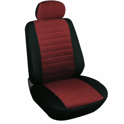 WOLTU Sitzbezug Auto Einzelsitzbezug universal Größe, 1er Set, schwarz/rot