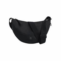 GOT BAG Crossbody Moon Bag | Halbmond Handtasche Wasserabweisend | Stylische Umhängetasche mit verstellbarem Gurt Black (Small)